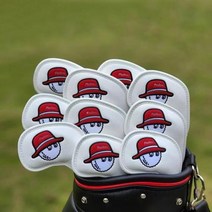 테니스벽치기 리턴볼 테니스네트 테니스 연습기 백보드 골프 클럽 헤드 커버 샌드 가죽 아이언 공 각도 덕 보호, white