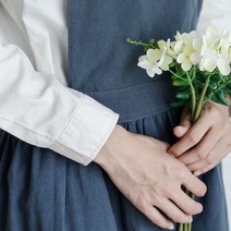 내츄럴 편한 롱 원피스 앞치마 주방 가드닝 꽃집 원예용 어린이집 유치원 베이커리 베이킹 고급 천연 린넨 빅 북유럽 감성 모던 심플 카페 홈카페 바리스타 공방 미용사 캠핑, A 타입, 네이비