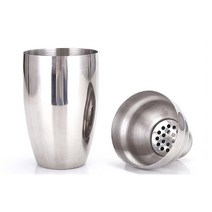 달자샵 1+1 깔끔 위생적 스테인레스 칵테일 쉐이커 나만의 시원한 음료 레시피 믹싱틴, 550ml, 1Pcs+1Pcs