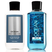 배스앤바디웍스 오션 포 멘 2종 바디미스트 바디로션 바디크림 샤워젤, 1개, 바디로션 236ml