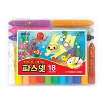 아모스 프리미엄크레파스 파스넷 18색