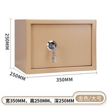 스마트금고 가정용기계 미니 금고 사무실 열쇠 보관함 문서 노인 벽매입 도둑방지, T04-라지 골드색 이중