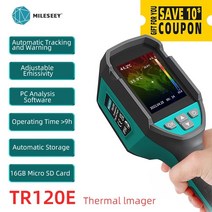 열화상카메라 TR120E 적외선 열상 카메라 이미저 온도 측정기 자동 추적 최대 및 최소 초점 충전식 데이터 출력 9 시간367966