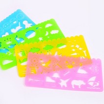 다용도 플라스틱 그림모형자 템플레이트 4P, 상세페이지 참조