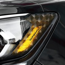 가오 쏘렌토 MQ4 로고 라이트 리플렉터 DIY 포인트 튜닝 스티커 랩핑 인테리어 용품, 퍼플