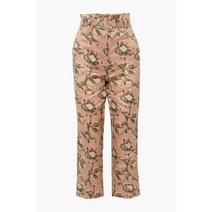 SIMONE ROCHA 시몬 로샤 Cropped 벨트ed brocade tapered 팬츠 - Antique rose 216926