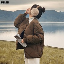 2022 봄과 가을 새로운 코튼 패딩 자켓 여성 짧은 얇은 칼라 일본 다이아몬드 무늬 코튼 패딩 재킷 캐주얼 유행 코트