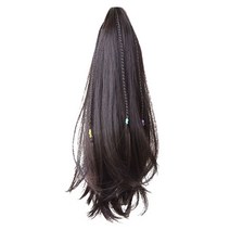 [뿌이뿌이가발] 여성 포니테일 고열사 붙임머리 부분가발 끈묶음형 35CM, 나은 포니테일, 초크브라운