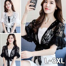 joyce shop WA가디건_01 숏 니미 반팔 쉬폰 여름 여성 비치웨어 커버업 가디건 로브 볼레로 비치