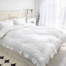 그래이불 순수 유기농 오가닉 코튼100% 알러지케어 프릴 호텔 침구 풀세트 (차렵이불 + 베개커버 + 패드)