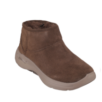 스케쳐스 여성 겨울 가볍고 따뜻한 고워크 아치핏 부츠 발편한 족저근막염 신발 푹신한 아치 보정 쿠션 심플 깔끔한 브라운 #SP0 WS 22W 022