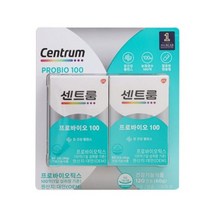 센트룸 프로바이오100 60캡슐 X2입 프로바이오틱스 100억 장건강 밸런스 깔끔한 캡슐형 유산균 증식 Centrum probio