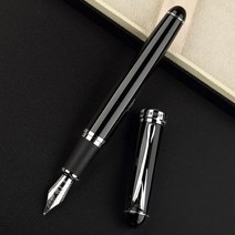 볼펜 만년필 학생 직장인 Jinhao x750 클래식 스타일 실버 클립 금속 0.5mm, 2 스무스 블랙