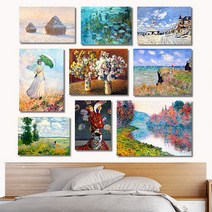 클로드 모네 인테리어 액자 No1~10 캔버스 3호(27x19cm), 9. 트루빌/캔버스액자(옆면연장)_28841231