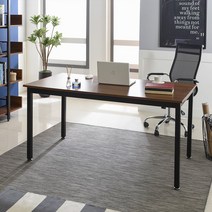 TS-04 LPM 컴퓨터 데스크 철제책상 1200x800, 블랙프레임/라이트월넛, 1개