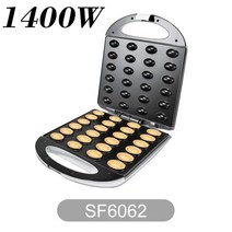 호두과자기계 국화빵 땅콩 풀 타코야키 Sonifer-1400W 전기 호두 케이크 메이커 자동 24 홀 너트 샌드위치, 01 SF6062_02 UK