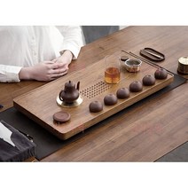 YITIAO 중국 전통 보이차 다기 세트용 차판 소 중 대 사이즈 다건 포함, 차판(대)