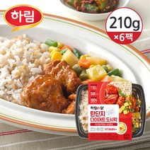 [냉동] 하림이닭 탄단지 다이어트 귀리잡곡밥 닭갈비 210g×6팩, 단품