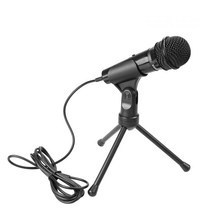 3.5mm AUX 연결 콘덴서 마이크 유선 강의 회의 연설 행사용 180도 회전 숏스탠드 포함