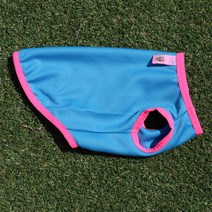 강아지 여름옷 비비드팝 메쉬 쿨나시 중형견 대형견옷 (베스트), 블루