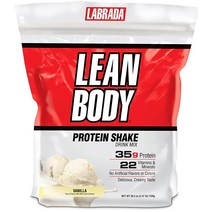 Labrada Nutrition 린 바디 고단백질 쉐이크 딸기 1.1kg(2.5파운드) 통 딸기 포장은 다를 수 있습니다, Vanilla_4.63 Pound (Pack of 1)