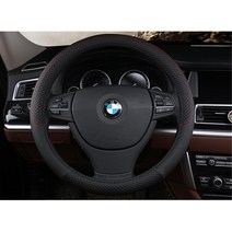 논슬립 자동차 핸들커버 370 380mm 1.5톤트럭 승합 RV, 블랙