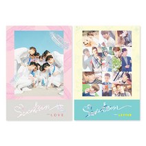 [SEVENTEEN] 세븐틴1집 랜덤1종 / LOVE&LETTER / 재발매 / 부클릿+사진엽서3종+우표스티커디자인 1세트+책갈피 형태의 포토카드