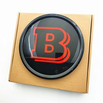벤츠 로고 스티커 레터링 앰블럼 브라부스 엠블럼 e s 450 클래스 리어박스, 미들네크 빅마크 [블랙 베젤 레드]