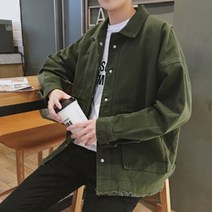 가볍게 입기 편한 남자 데일리 캐주얼 면 재킷 밀리터리 바람막이 자켓 블항공 점퍼 후드