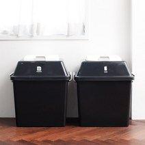빅보스 분리수거함 70L 2개, 블랙, 2P