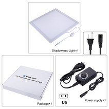 스튜디오 박스 포토부스 자연광조명 배경지거치대 그림자 없는 LED 램프 조명 패널 38CM x 소프트 박스 사, 01 US plug, 1.US plug