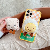 귀여운 그립톡 식빵 계란 달걀 인형 스마트톡 포근한 겨울 그립톡 뽀글이 따뜻한 핸드폰 거치대 스마트폰 폭닥한 큐티 말랑이