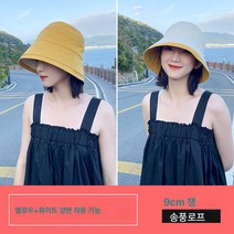 인플루언서 벙거지녀 여름 선캡 한국판 페도라 햇병아리 모자 양면 착용