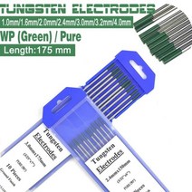 175mm 전문 텅스텐 전극 TIG 용접봉 6 10/16/20/24/30/32/40mm WL20 WT20 WC20 WL15 WZ8 WY20 WP WR, WP(Green), 4.0 mm