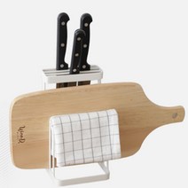 심플화이트 칼꽂이 칼 도마 냄비뚜껑 거치대