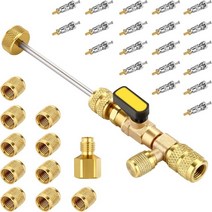 R404A R407C R134A R12 R32 HVAC 시스템 용 듀얼 사이즈 1/4 및 5/16 포트가있는 R22 밸브 코어 리무버 설, 02 Type3