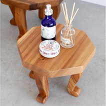 전통 팔각 소반 나무 호족반 찻상 우드 카페테이블 커피테이블 미니테이블 좌식식탁, 중