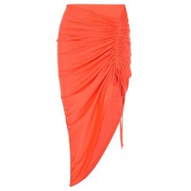 겨울랩스커트 올미니 레더 체크 롱 여성 drawstring 랩 스커트 파티 사무실 레이디 bodycon 바지 의류 단색 높은 허리 비대칭 스커트 가을 봄