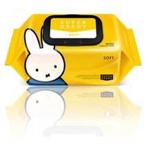 슈퍼대디 미피 소프트 유아물티슈 캡형, 90개, 100매