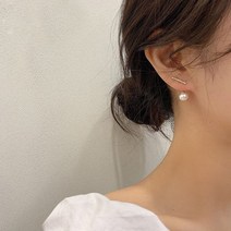 셀루앙드 블링 꽃진주 바람개비 포인트 귀걸이