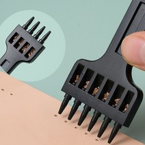 가죽 공예 diy 공구 수작업 구멍 6 공 펀칭기 프레스 기구 라벨 수공구 용품 기계, 6mm 피치 6구멍