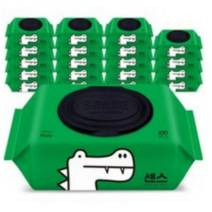 센스물티슈 악어 캡형 100매 10팩+10팩, 30팩