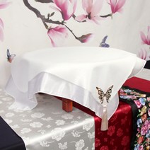 원형상보자기세트 9번 돌상테이블보 전통테이블보, 원형상보자기세트09번(연하늘)