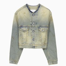 메종 마르지엘라 (당일) 22FW 스티치 크루즈 빈티지 여성 데님 자켓 S31AM0308 S30561 975