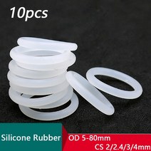 고무 실리콘 오링 O 링 패킹 바킹 개스킷 가스켓 내열성 식품 등급 O링 두께 CS 2/2.4mm 3mm 4mm OD 5-80mm 10 개, [121] OD 75mm (CS 3mm)