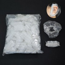 [희모리] 일회용 귀마개 셀프 미용 염색 비닐 귀덮개 이어캡 100매, 일회용 이어캡_1봉(100개)