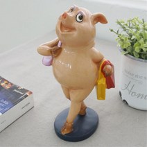 옷가게 계산대 진열악세서리 돼지데코소품 매장 꿀꿀이가족 샵 피그 장식인형 복