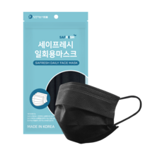 세이프레시 국산 덴탈마스크 블랙 50매(5매입*10개), 10개, 5매입