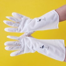 고무장갑 S 화이트 플라밍고 설거지 청소 주방용품 PVC