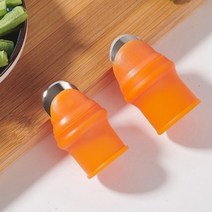 채소 야채 손질 수확 손가락 엄지 칼 나이프 보호캡 포함 - M/L 사이즈, M